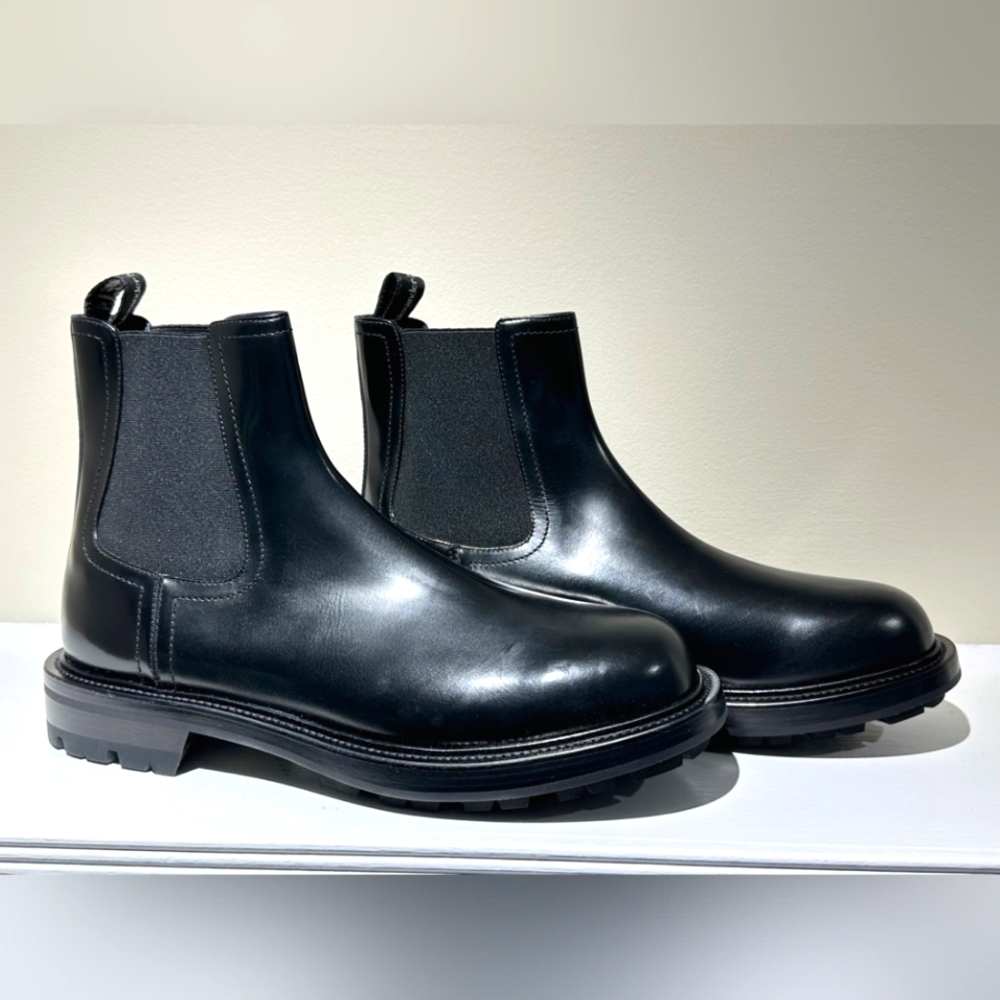 âš New âš Alexander McQueen Watson Chelsea Ankle Boot - US 12, Black
